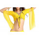 Top manches voilées de danse orientale jaune
