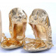 Chaussons de danse orientale dorés
