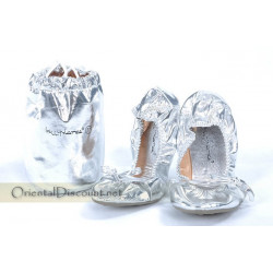 Chaussons de danse orientale argentés
