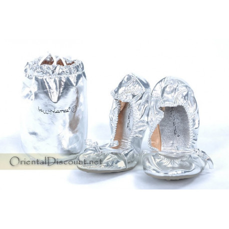 Chaussons de danse orientale argentés
