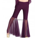 Pantalon de cours de danse orientale voilé VIOLET