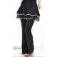 Pantalon de danse et sa jupette à volants noir et or