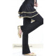 Pantalon de danse et sa jupette à volants noir et or
