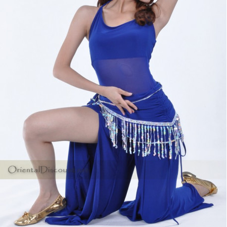 Tenue de cours de danse orientale bleu roy