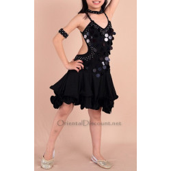 Robe latine enfant couleur noire
