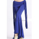 Pantalon de danse à franges latérales bleu nuit