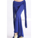 Pantalon de danse à franges latérales bleu nuit