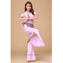 Tenue d'entraînement de danse orientale 2 pièces couleur parme