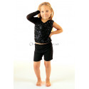 Ensemble de danse enfant 2 pièces couleur noire