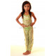 Tenue de danse orientale enfant top pantalon à paillettes vert clair