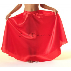 Jupe satin enfant de danse orientale rouge