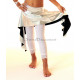 Ceinture jupette de danse orientale enfant argentée