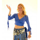 Top de cours de danse orientale bleu foncé