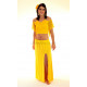 Top de danse épaules découvertes jaune