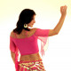 Top de danse épaules découvertes fuschia