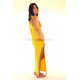 Robe baladi/Saidi de danse orientale jaune