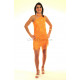 Robe latine 3 pièces orange