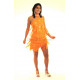 Robe latine 3 pièces orange