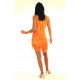 Robe latine 3 pièces orange