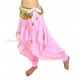 Sarouel de danse orientale rose clair et or