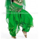 Sarouel de danse orientale vert foncé et or