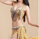 Ensemble de danse orientale 2 pièces couleur or