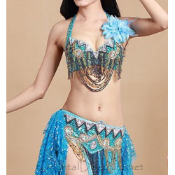 Ensemble de danse orientale 2 pièces couleur turquoise