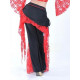 Pantalon de cours de danse orientale noir et rouge
