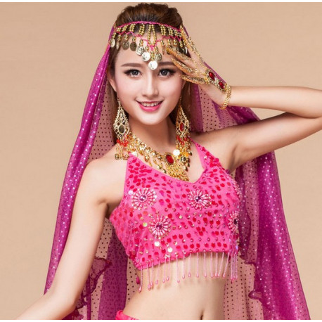 Voile de danse orientale et indienne pour la tête