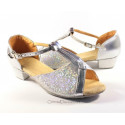 Chaussures de danse orientale couleur argent enfant