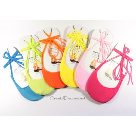 Chaussettes invisibles à lacets décoratifs