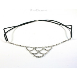 Headband strass argenté style couronne