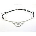 Headband strass argenté style couronne