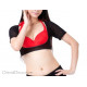 Top de danse court sous poitrine noir