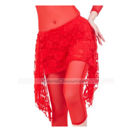 Ceinture de danse orientale dentelle rouge