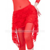 Ceinture de danse orientale dentelle rouge