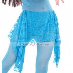 Ceinture de danse orientale dentelle turquoise