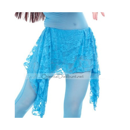 Ceinture de danse orientale dentelle turquoise