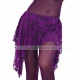 Ceinture de danse orientale dentelle violet