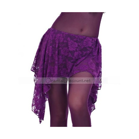 Ceinture de danse orientale dentelle violet