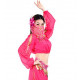 Haut de danse orientale à manches longues fuschia