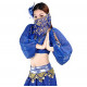 Haut de danse orientale à manches longues bleu roy