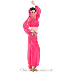 Tenue orientale top sarouel fuschia