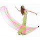Veil poi de danse orientale pour une main vert et rose