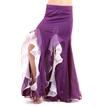 Jupe de danse orientale enfant 10/12 ans violet foncé