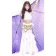 Ceinture de danse orientale enfant blanc et or