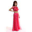 Tenue orientale enfant 2 pièces fuschia