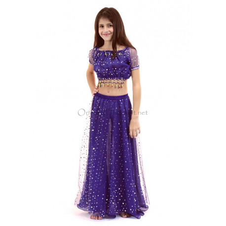 Tenue orientale enfant 2 pièces bleu nuit