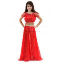 Tenue orientale enfant 2 pièces rouge