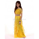 Costume de danse orientale enfant top + jupe à paillettes jaune